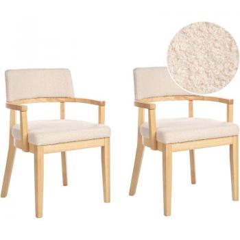 Sillas de Comedor Estilo Classic Beliani Dalbo Beige