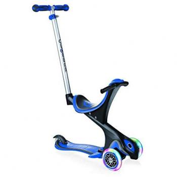 GLOBBER GO-UP COMFORT LIGHTS 5in1 Roller mit Leuchtrollen, navy-blau