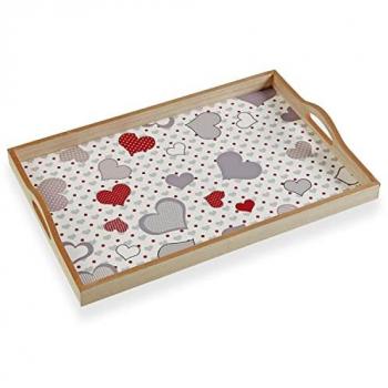 Bandeja Corazones MDF Versa (30 x 5 x 45 cm)