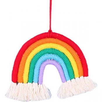 Kids Room Macrame Rainbow Tapestry