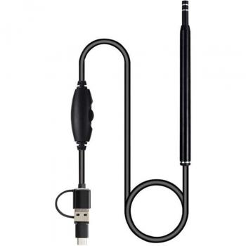 Cámara de Inspección Endoscópica AN97, USB OTG, Lente de 5.5mm/7mm, 6 Luces LED