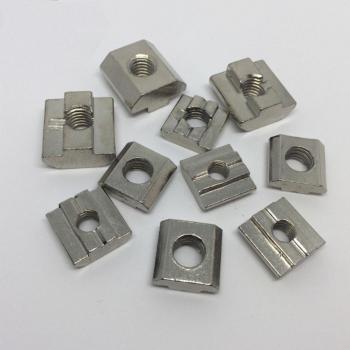 10pcs T-Nut Nickel-Plated Carbon Steel for 3030 Aluminum Profile M3/M4/M5/M6/M8