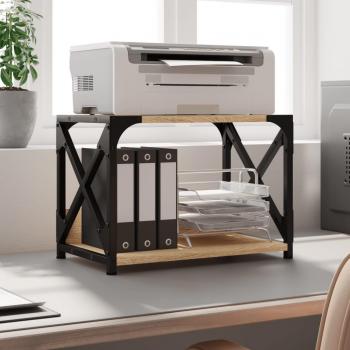 Engineered Wood Printer Stand, 2 Tiers, Sonoma Oak Finish