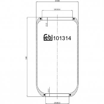 Febi Bilstein Air Spring for Pneumatic Suspension 101314