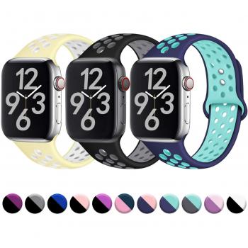 Cinturino Ricambio Hamile Apple Watch Series 4/3/2/1 – Colori Grigio e Blu Teal