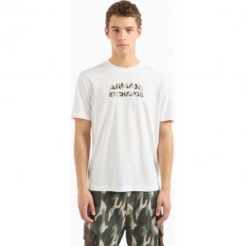Camiseta de hombre de manga corta estampada con logo en camuflaje Armani Exchange