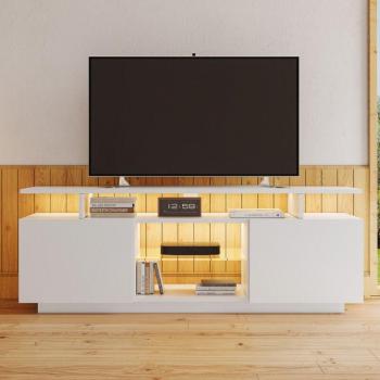 Meuble de Rangement TV avec Éclairage LED