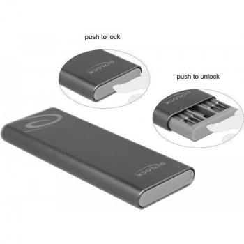 Delock Set Utensili Cacciavite 49 Pezzi per Cellulari Grigio