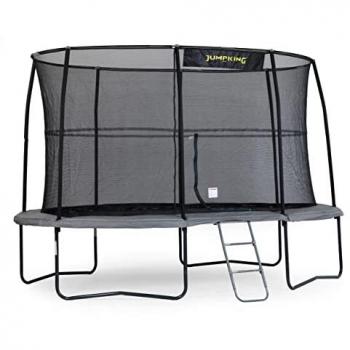 Grey JumpKing Oval Combo Pro 9x13 ft Trampoline with Enclosure
