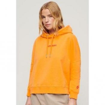 Felpa a cappuccio Superdry sportswear logo pop arancione M