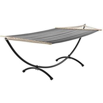 Hamaca Grande Gris con Estructura y Superficie Extensa