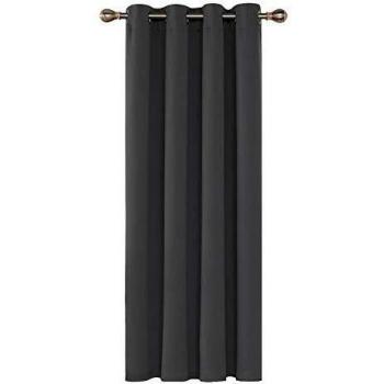 Deconovo Tenda Oscurante Termica con Occhielli Grigio Scuro 140x260 CM