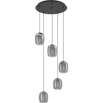 Lámpara de diseño Ciampino negra 5 luces