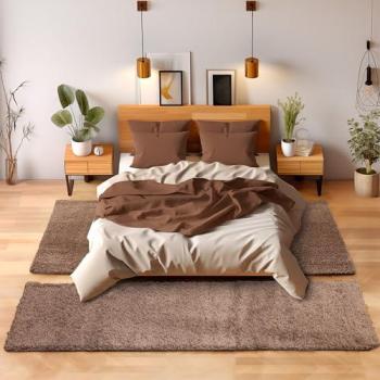 SIMPEX24 Hochflor-Bettumrandung Unicolor