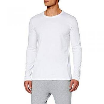 United Colors Of Benetton Herren Langarmshirt 3U53J1F05 Weiß Relaxed Fit Größe L