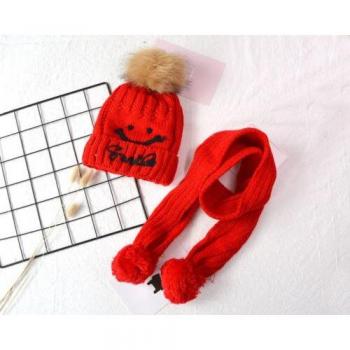 2-Piece Kids Knitted Hat and Scarf Set
