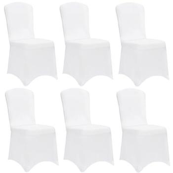 Housse de chaise mariage, lot de 6, blanc, amovible