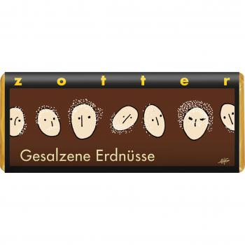 Zotter Bio Schokolade mit Erdnüssen, 70 g
