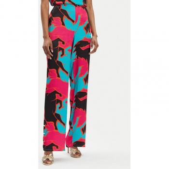 Pantaloni a Palazzo Flare con Motivo Arcobaleno