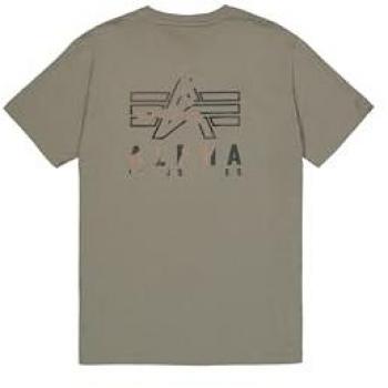 T-shirt Alpha Industries Camo Logo Élevé BP Vert M