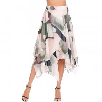 Beyove Damen Swing Rock Chiffon lang