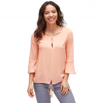 Tom Tailor Shiny Peach Top für Frauen – volantes Design, M