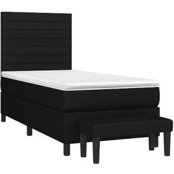 Lit adulte de chambre à coucher noir 100x200 cm