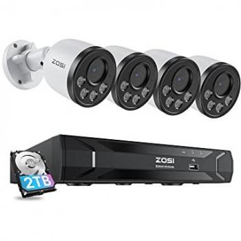 Solution ZOSI 5 MP PoE Intérieur/Extérieur – NVR 1 TB