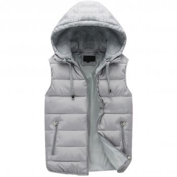 Puffer Chaqueta sin Mangas AllTheMen Hombre Gris Ligero
