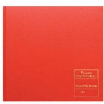 Collins Cathedral Analysis Book Casebound 297x315mm 21 Cash Column 96 Pages Red 150/21.1