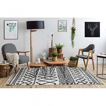 Shaggy Marokkaanse Tapijt 160x220 – Berber Safi Wit