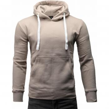 Crone Carlo Basic Herren Fleece-Hoodie Kapuzenpullover Sweatjacke aus 100% Baumwolle Vegan (S, Grau)