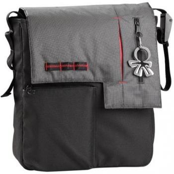 Nine2five Wickeltasche Paige von Okiedog in Grau/Schwarz