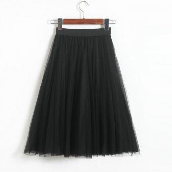 Falda midi de tul para mujer
