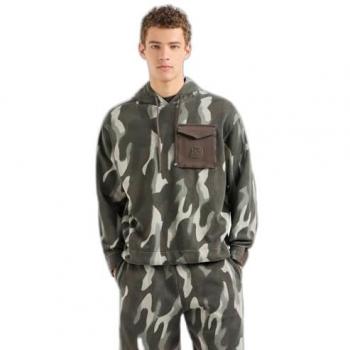 Sudadera de hombre con capucha en camuflaje verde de Armani Exchange