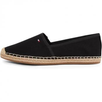 Bequeme Espadrilles von Tommy Hilfiger, Flag Canvas, Damen, Schwarz