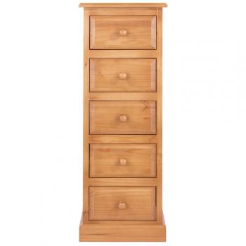Tall 5-Drawer Storage Cabinet, Antiqued Pine