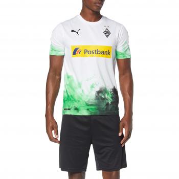 PUMA Männer BMG Zuhause-Replikatrikot – Weiß/Grün (M)