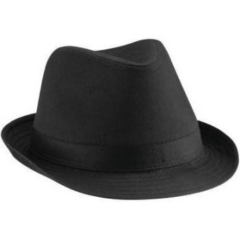 Beechfield Adult Fedora S-M Black/White