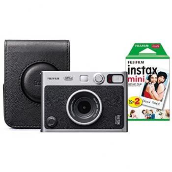 Fujifilm Instax Mini Evo Hybrid Camera (Black) – 20 Photo Pack