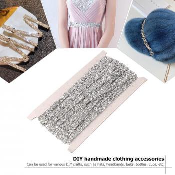 Rhinestone Shine Ribbon Roll – 10 Yards Silver Bling