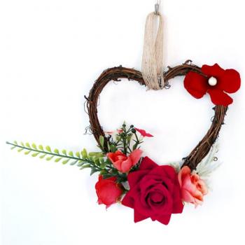 Decoración de Pared con Corona de Rosas Romántica
