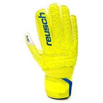 Reusch Kinder Fit Control RG Torwarthandschuhe mit Open Cuff – Lime Safety Yellow, 4 Stück