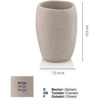 Kela Becher Roda, beige Zement