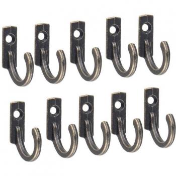 Percha Mini de Pared Retro para toallas y sombreros, 10 Uds