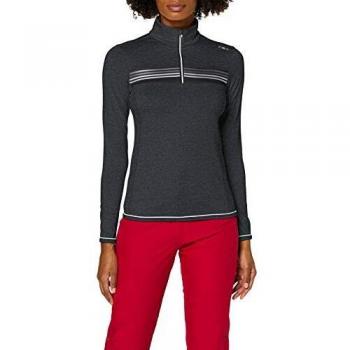 Nero-Mel Damen Ski Rolli 39L2086 Shirt – Größe 36