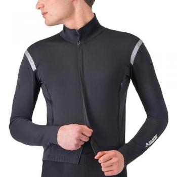 Castelli Perfetto RoS 3 Windjacke Rosso Corsa in Schwarz/Grau, XL