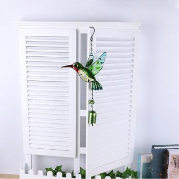 Carillón de Viento de Jardín con Diseño de Libélula y Colibrí