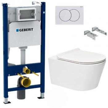 Geberit Brevis Rimless Toilet Pack with Duofix Frame 112cm