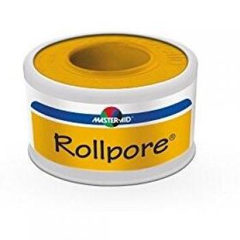 Cerotto in rocchetto master-aid rollpore tessuto non tessuto 5x1.25